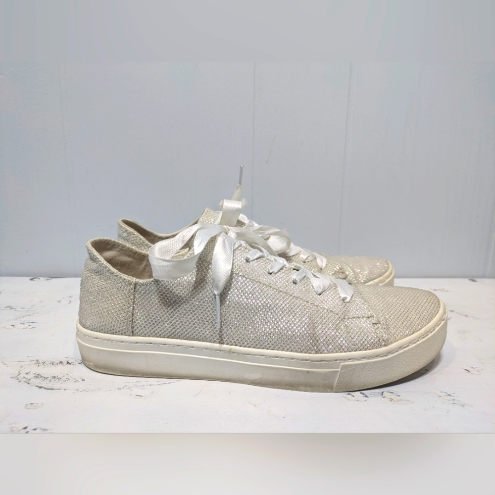Toms‎ Lenox Glitter Sneaker Size 8 Wedding Comfy Resort Vacation